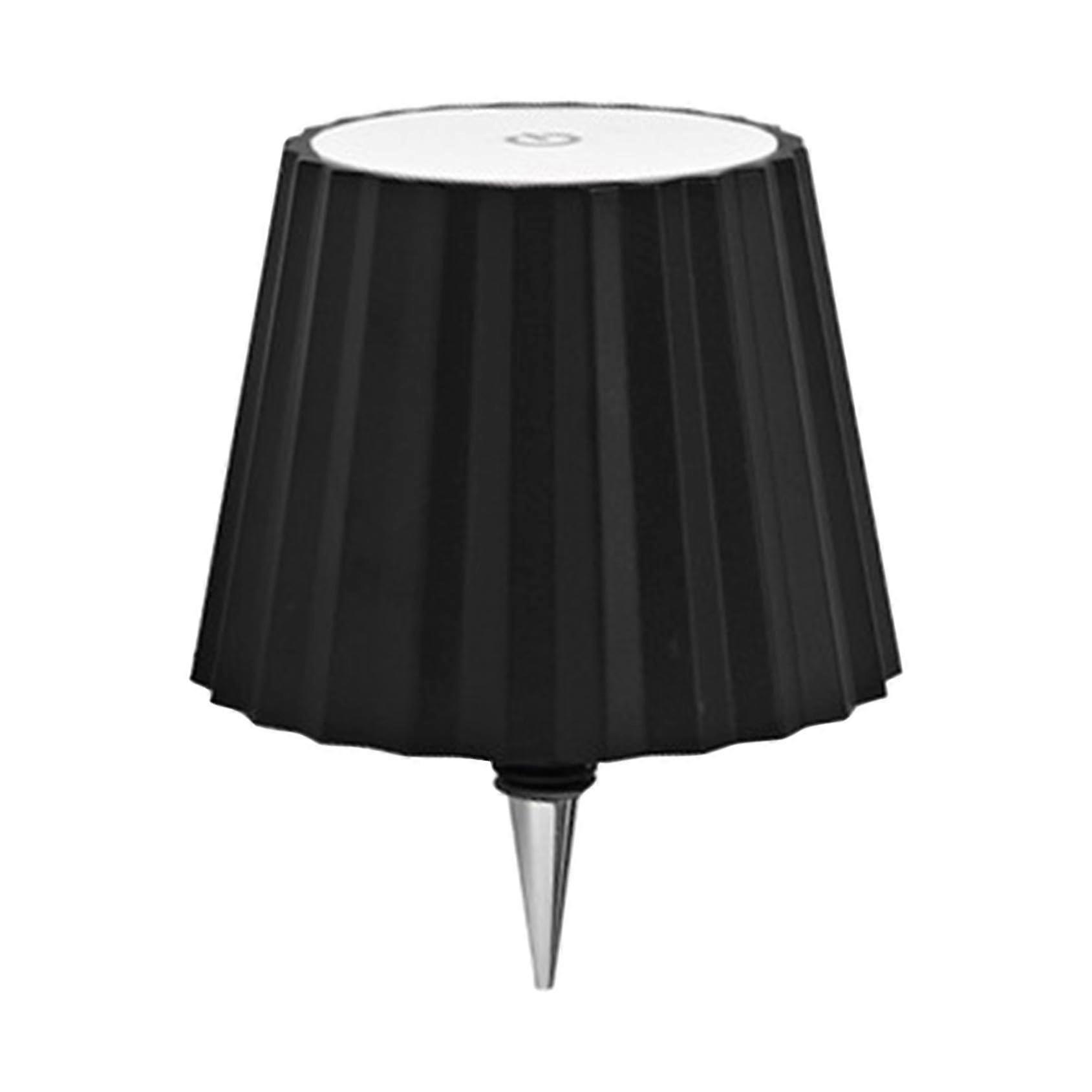 Wireless Bottle Lamp - 2024 Touch LED Wine Bottle Lamp with RGB Breathing Light, 3 Color Stepless Dimming, Black