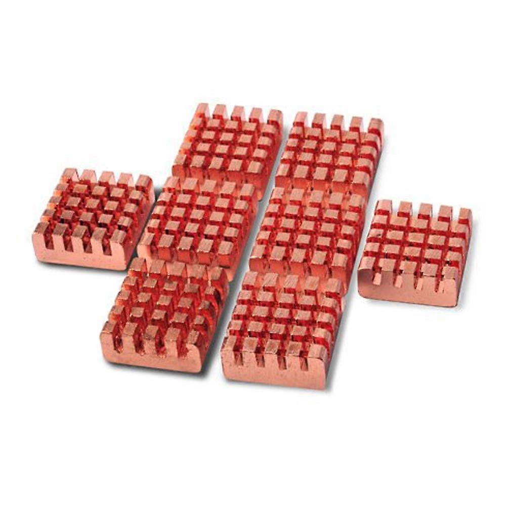 8 PCS VGA RAM Cooling Heatsinks Cooler and Cable Tie for Computer Hardware Maintenance
