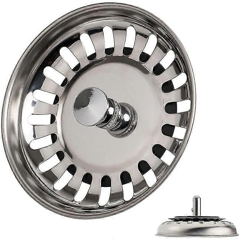 Vaskefilterprop Diameter 78mm Universal rustfrit stål køkkenvask stik til badeværelse håndvask