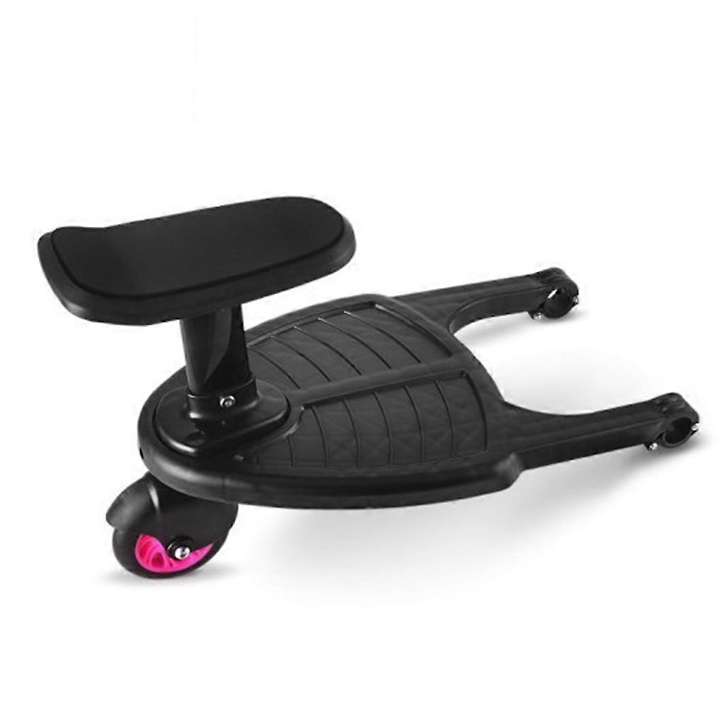 Practical Baby Jogger Glider Board Stroller Auxiliary Pedal Standing Plate Sitting for Seat Stroller Accessory for Child Pink