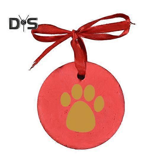 2 Pcs Dog/Cat Paw Print Kit DIY Pet Paw Print Hanging Ornament with Customization Tools And Display Stand Clay Pawprint Keepsake Kit