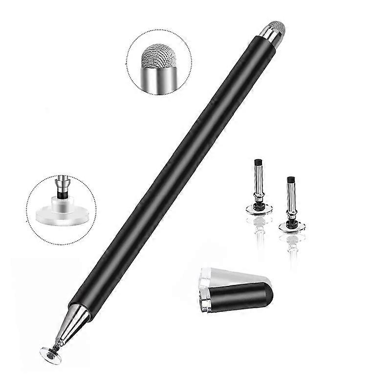AT-30 2-in-1 Silicone Sucker + Conductive Cloth Head Handwriting Touch Screen Pen Mobile Phone Passive Capacitive Pen with 1 Pen Head