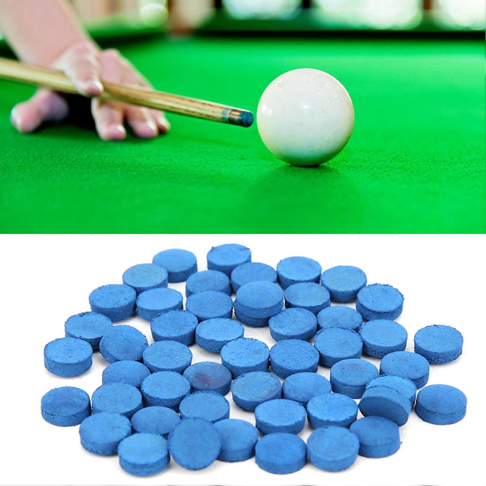 50PCS 9mm Leather Billiard Pool Cue Tips with Storage Box