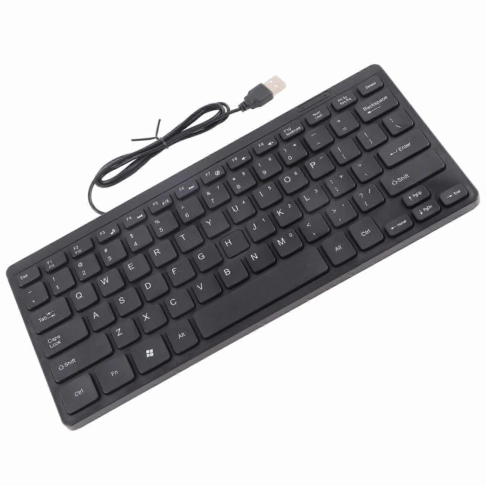 Keyboard Without Number Pad, Small Wired Keyboard Mini Keyboard USB Keyboard Mini USB Keyboard for Desktop