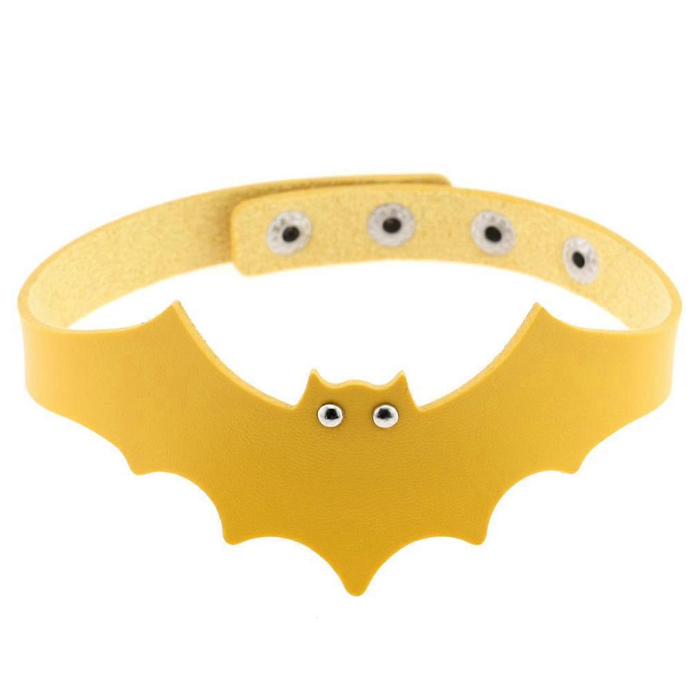 PU leather bat wing collar, collar strap clavicle necklace