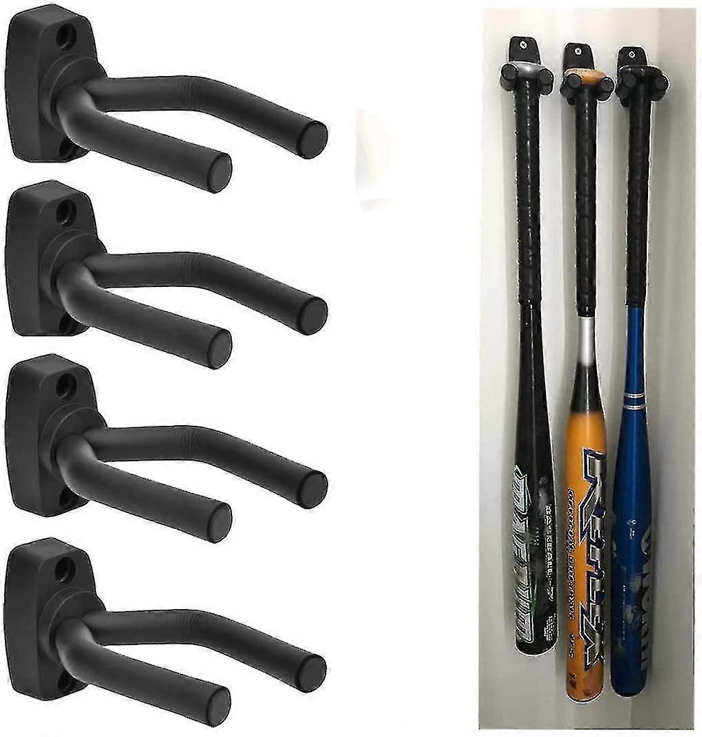 4pcs Wall Mount Vertical Baseball Bat Holder