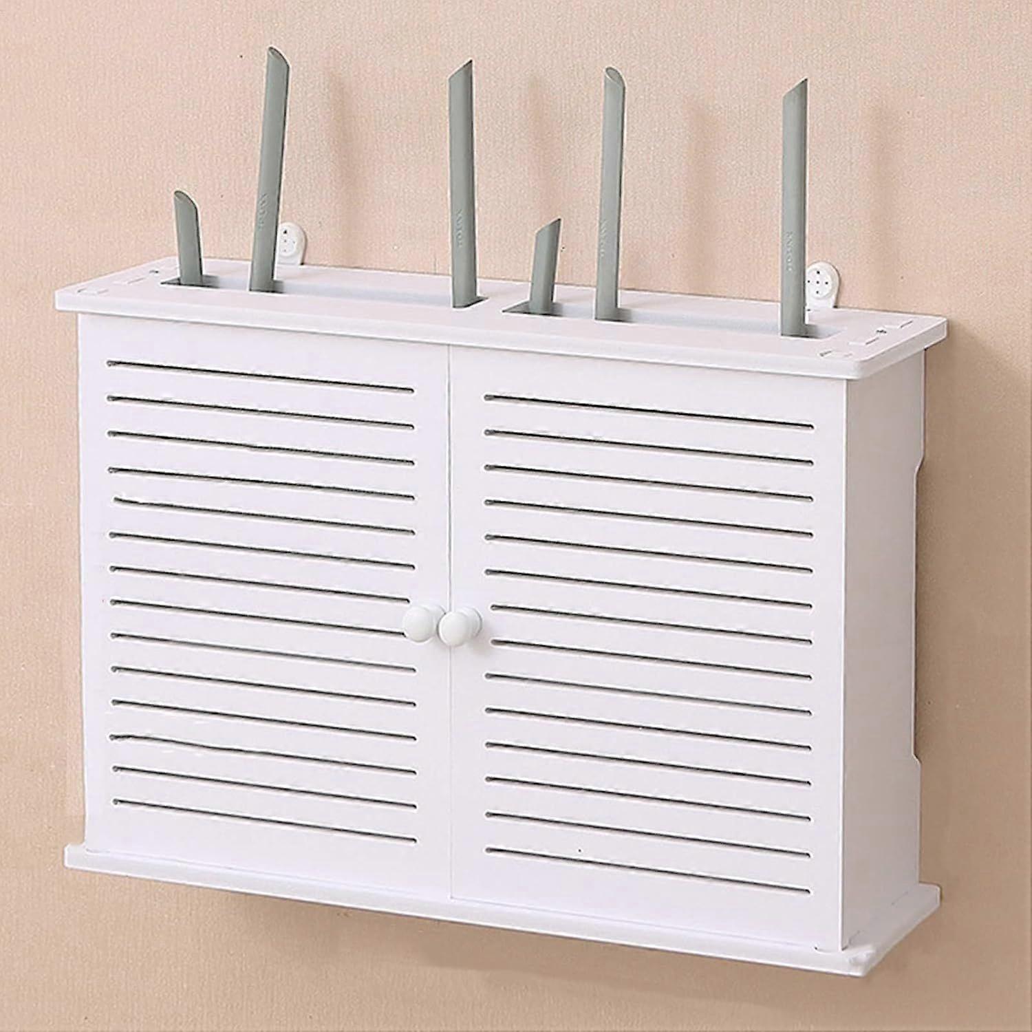 2025 أحدث طراز من صناديق تخزين جهاز التوجيه مثبتة على الحائط ، جهاز فك التشفير متعدد الوظائف