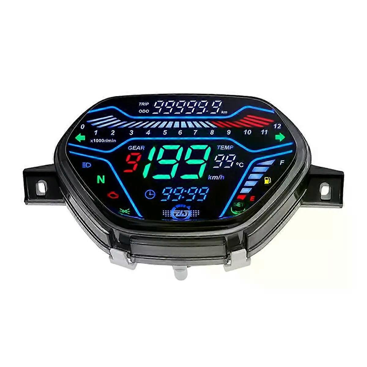 Digital Motorcycle Speedometer LED Dashboard RPM compatible for  EX5 Class1 CX DX Honda Wave100 CD100 Alpha Ori Tokyoda DY110-2F