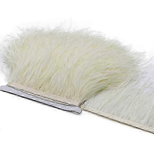 1Meter μαύρο φτερό στρουθοκαμήλου Fringe Trim για ράψιμο - Διακόσμηση φόρεμα κόμμα με χνουδωτά λευκά φτερά