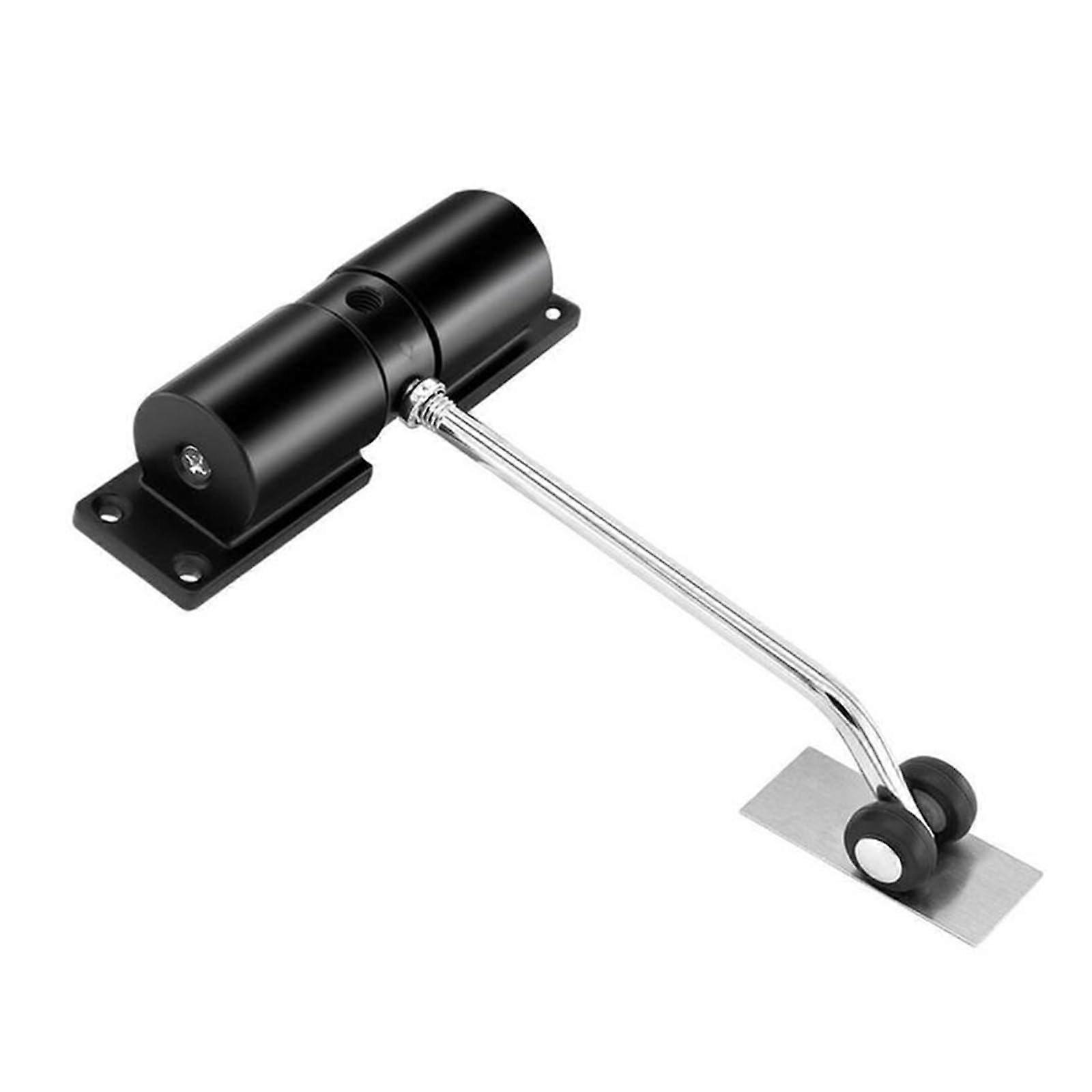 Door Closers Hydraulic Invisible Household Buffer Spring Buffer Simple Return Hidden Closing Device Automatic Silent Closing Door Opener(Black)
