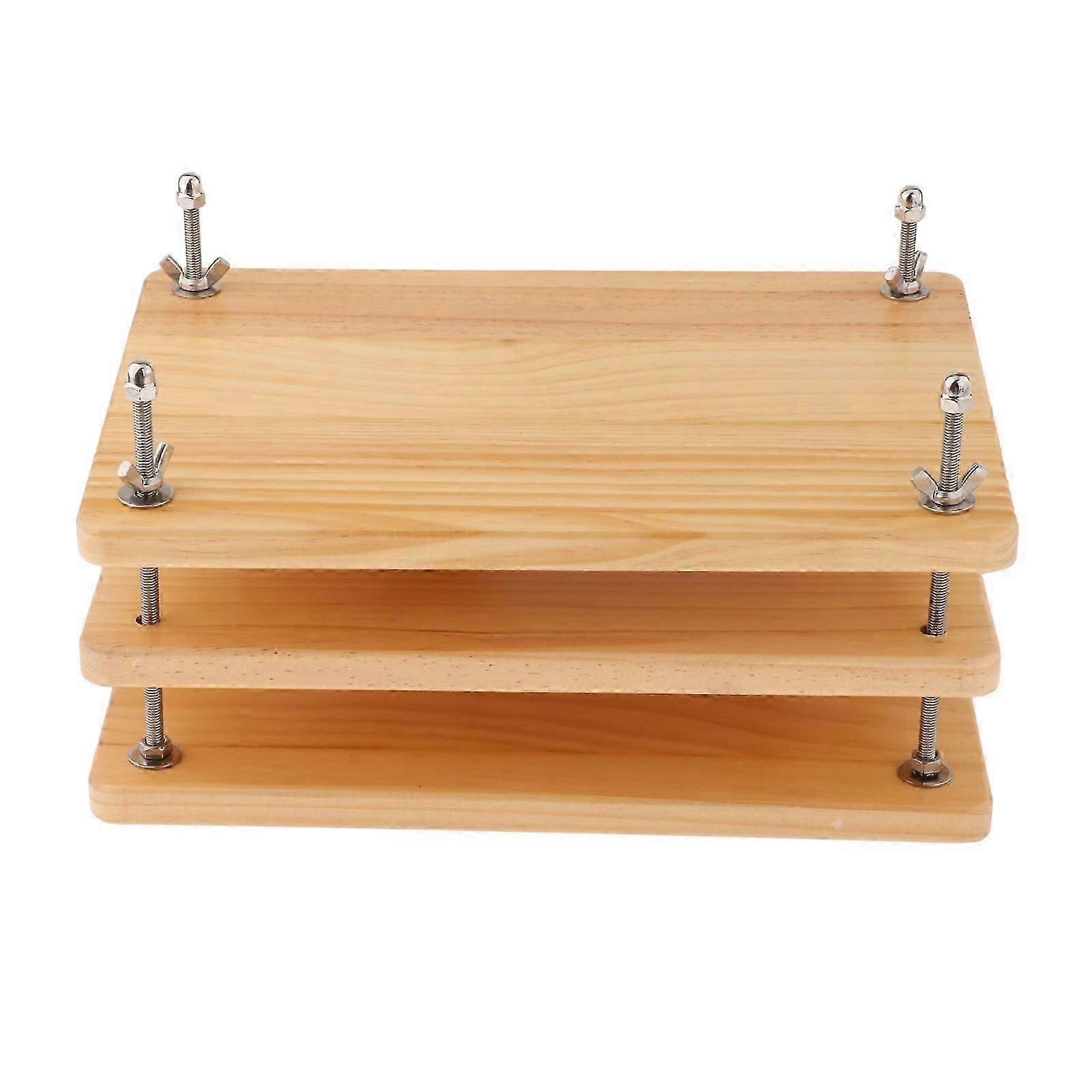 Wooden Book Press Book Binding Tool for Home DIY Bookbinding Greeting Cards
