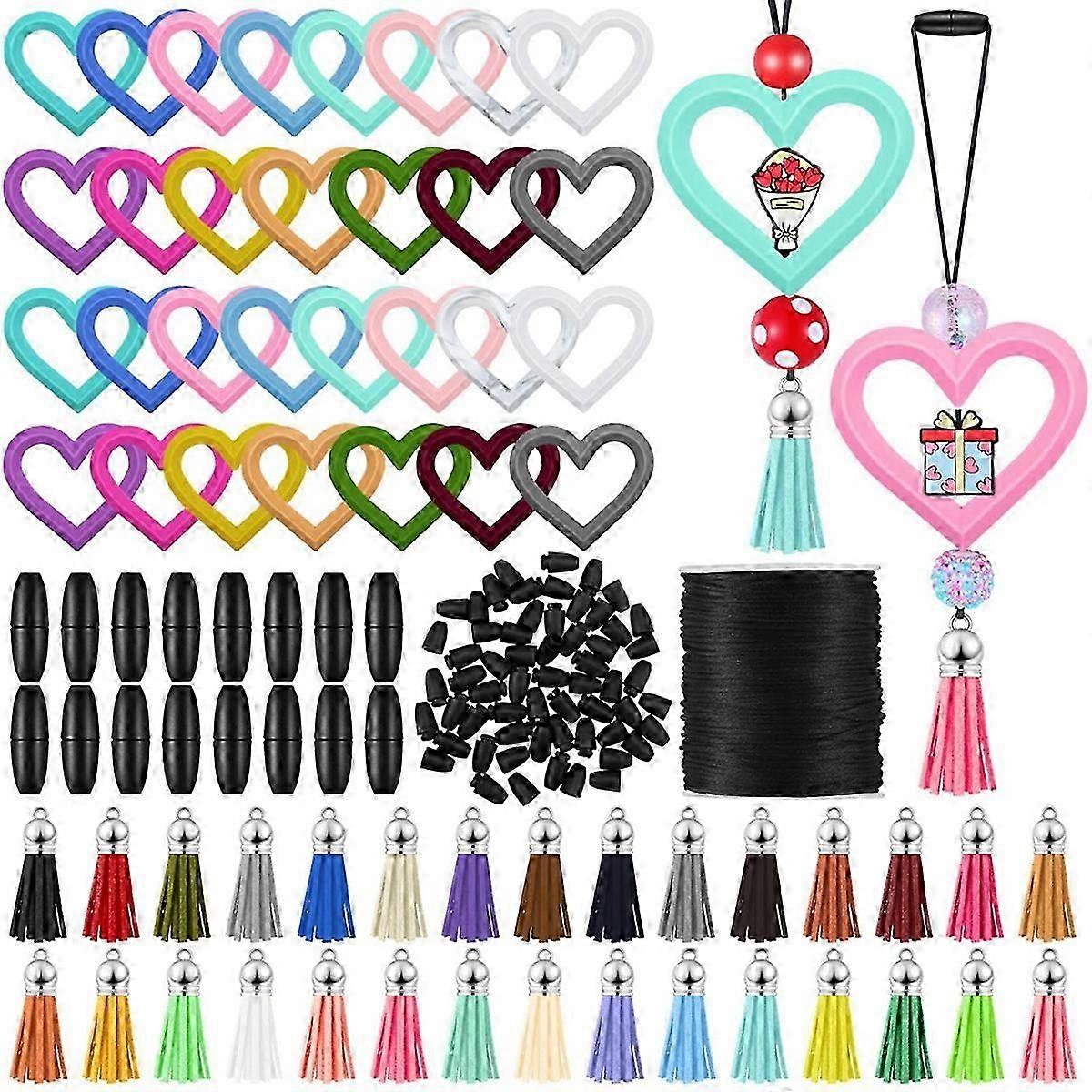 30 Sets Silicone Beaded Ring Making Kit for DIY