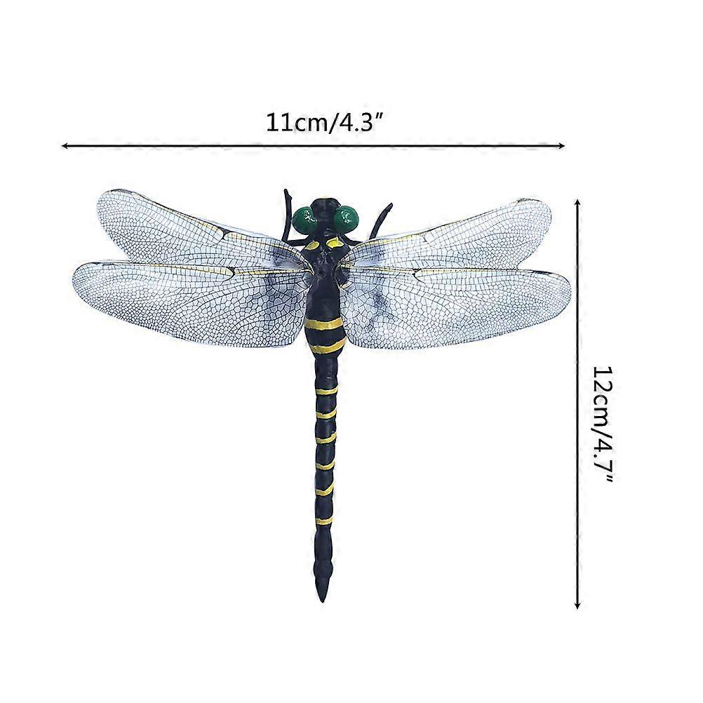 Dragonfly Figurine PVC Simulation Dragonfly Model Insect Repellent with Safety Pin and Strap for Outdoor Camping Mountain Climbing Fishing
