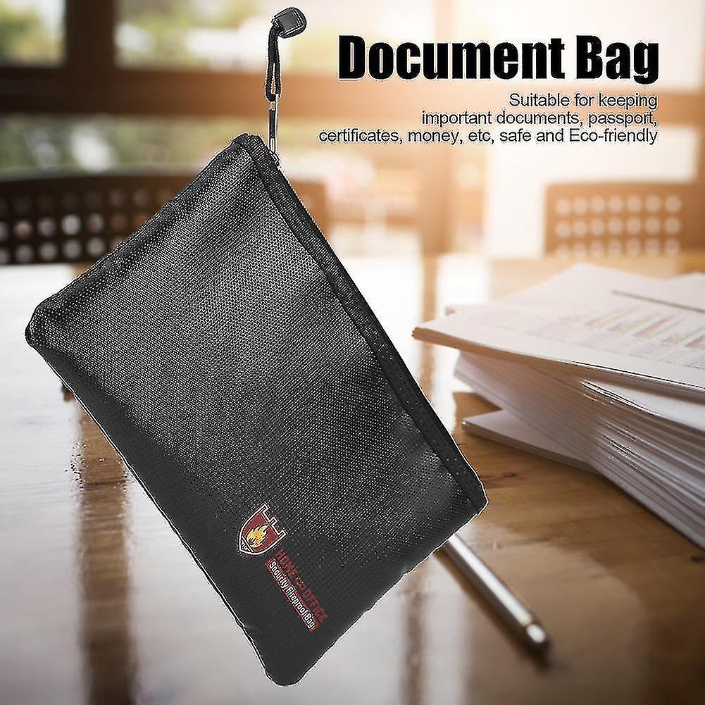 Fireproof Document Bag Fire Resistant Waterproof Envelope Pouch For Passport Money Files