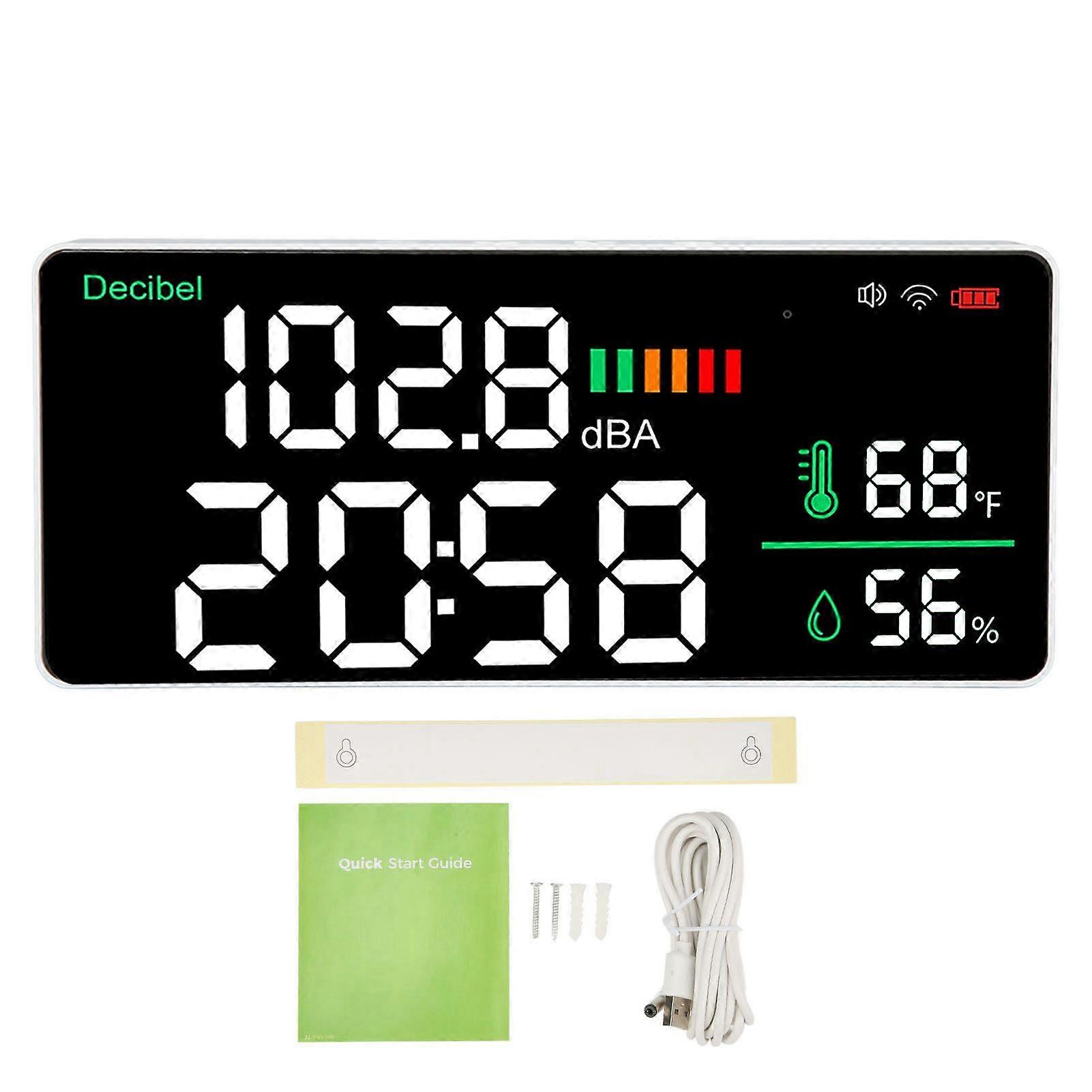 2025 Latest Model LED Decibel Meter 2.4G WiFi Wall Mounted 11 Inch LED
