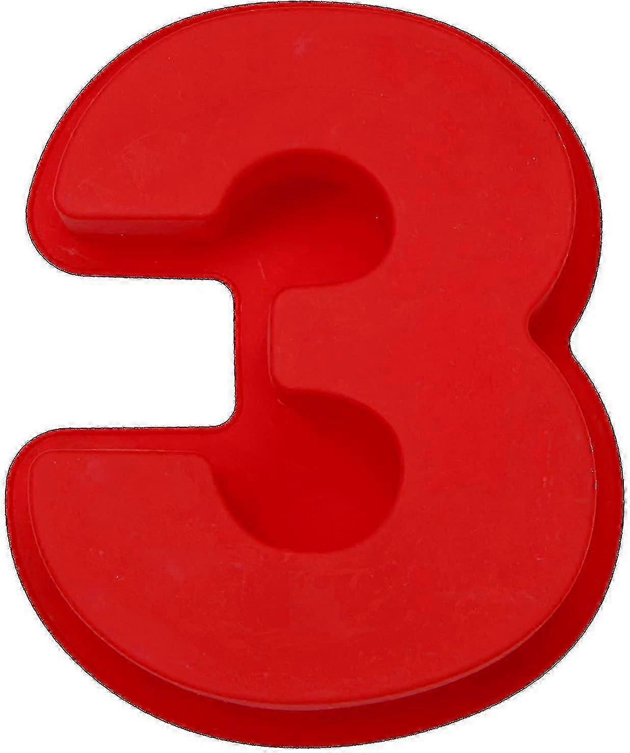 Silicone Baking Mold No.3 Cake Bread Mousse Birthday Wedding Commemorative Jelly Mold