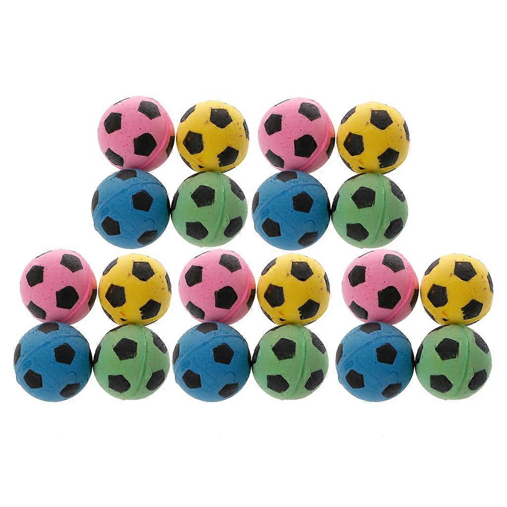 20Pcs Cat Interactive Ball Toys Interactive Fetching Catching Ball Colorful EVA Catching Balls for Cat Indoor Play Multicolor