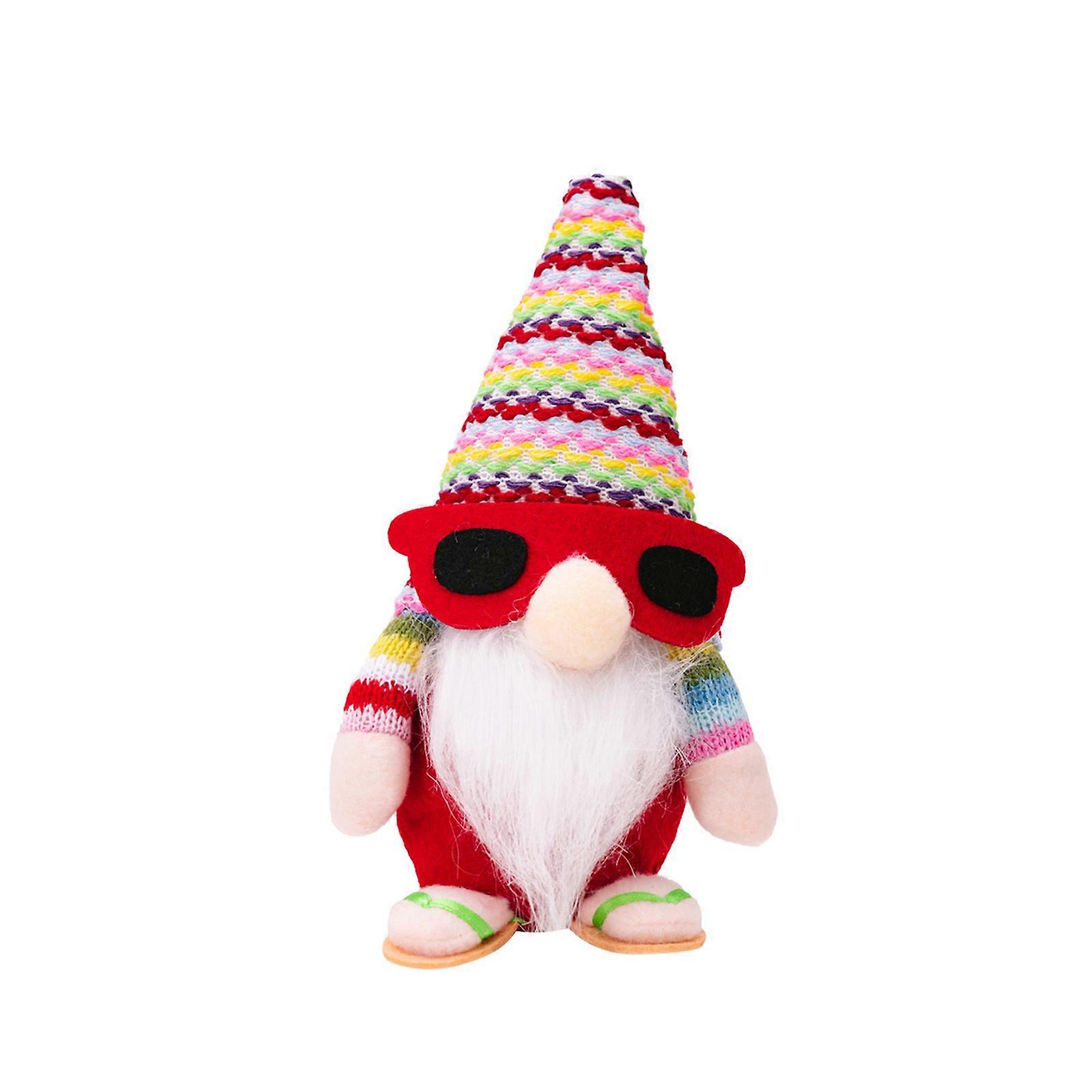 Beach Gnome Christmas Thanksgiving Home Decors for Farmhouses Tiered Tray Shelf Tomtes Nisse Scandinavians Dwarfs  Red