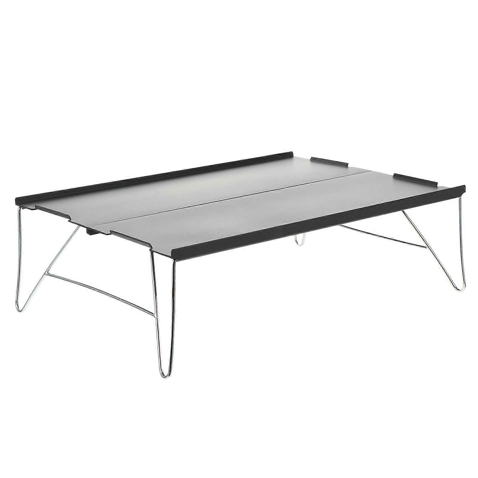 Foldable Picnic Table Made of Strong Aluminum Alloy for Outdoor Use and Easy Storage Grey 24.5 x 15.7 Inches