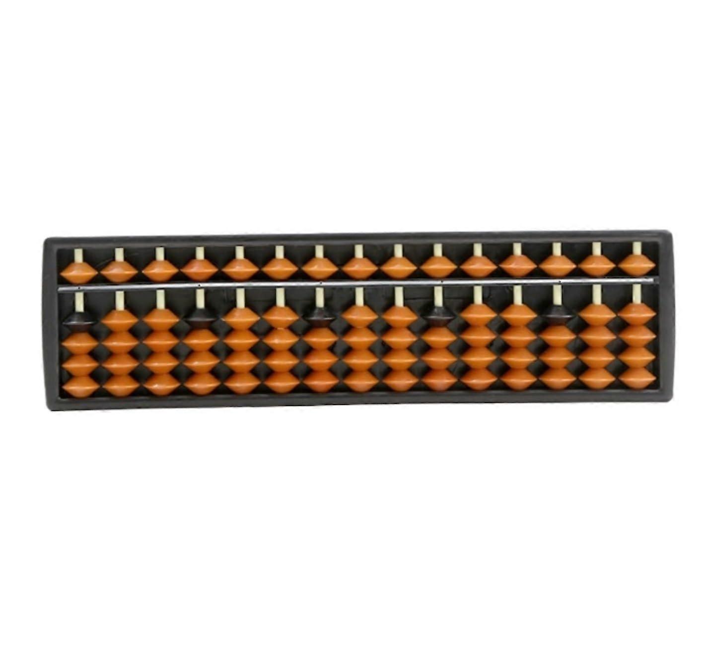 slide rule, plastic abacus, 15 columns, beads, column, school, learning counting tool For Japanese abacus Soroban(Brown) 23.3x6.5cm Brown