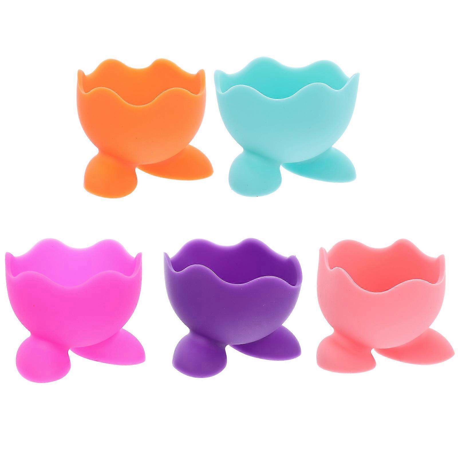 Staubdichtes Schwamm-Eierregal Tropfenförmige Aufbewahrung für Make-up-Schwämme 5 Stück