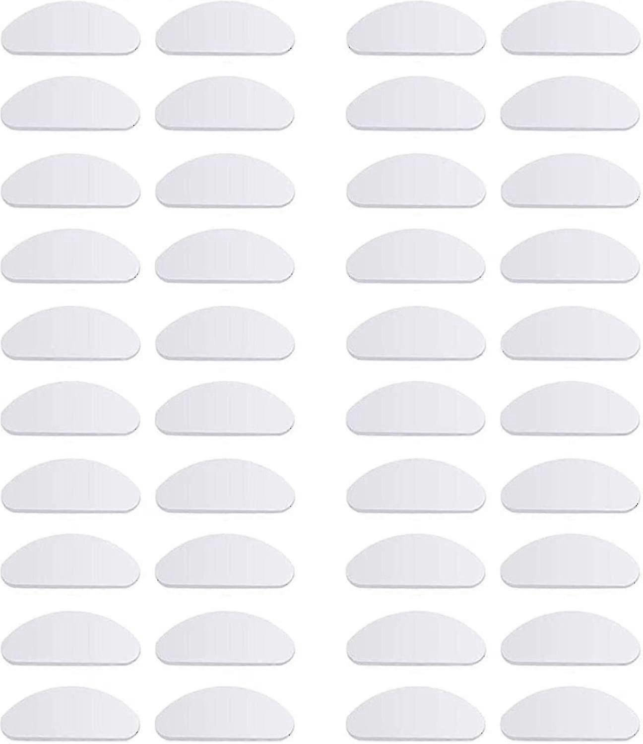 20 Pairs of Self-adhesive Anti-slip Silicone Nose Pads for Glasses in Transparent Color, 1.5 Mm Thickness, Suitable for Various Glasses Bran
