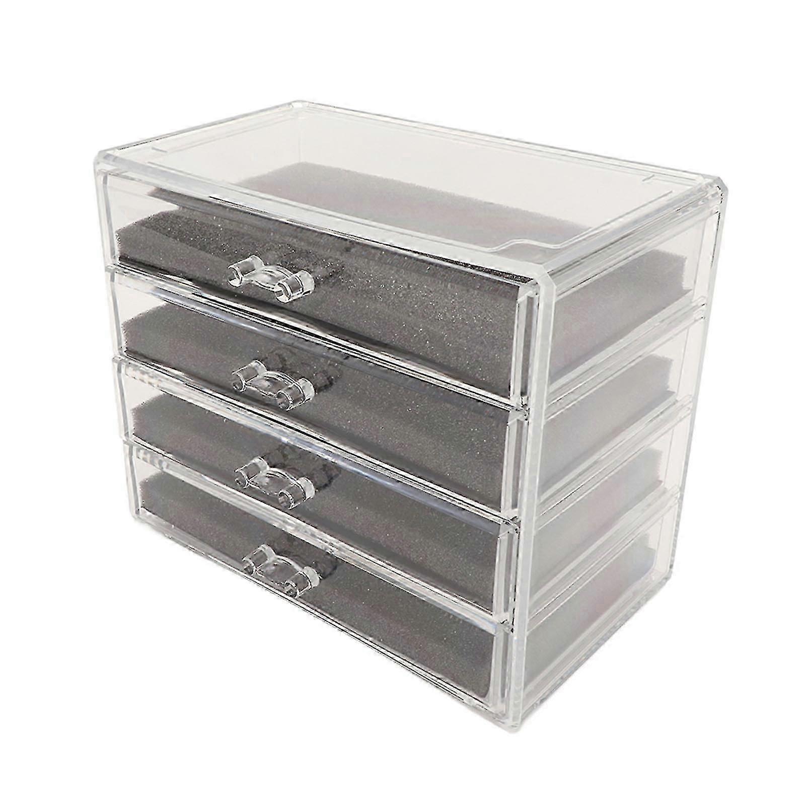 Acryl sieraden organisator - vier lagen, transparant ontwerp voor kaptafel bureau