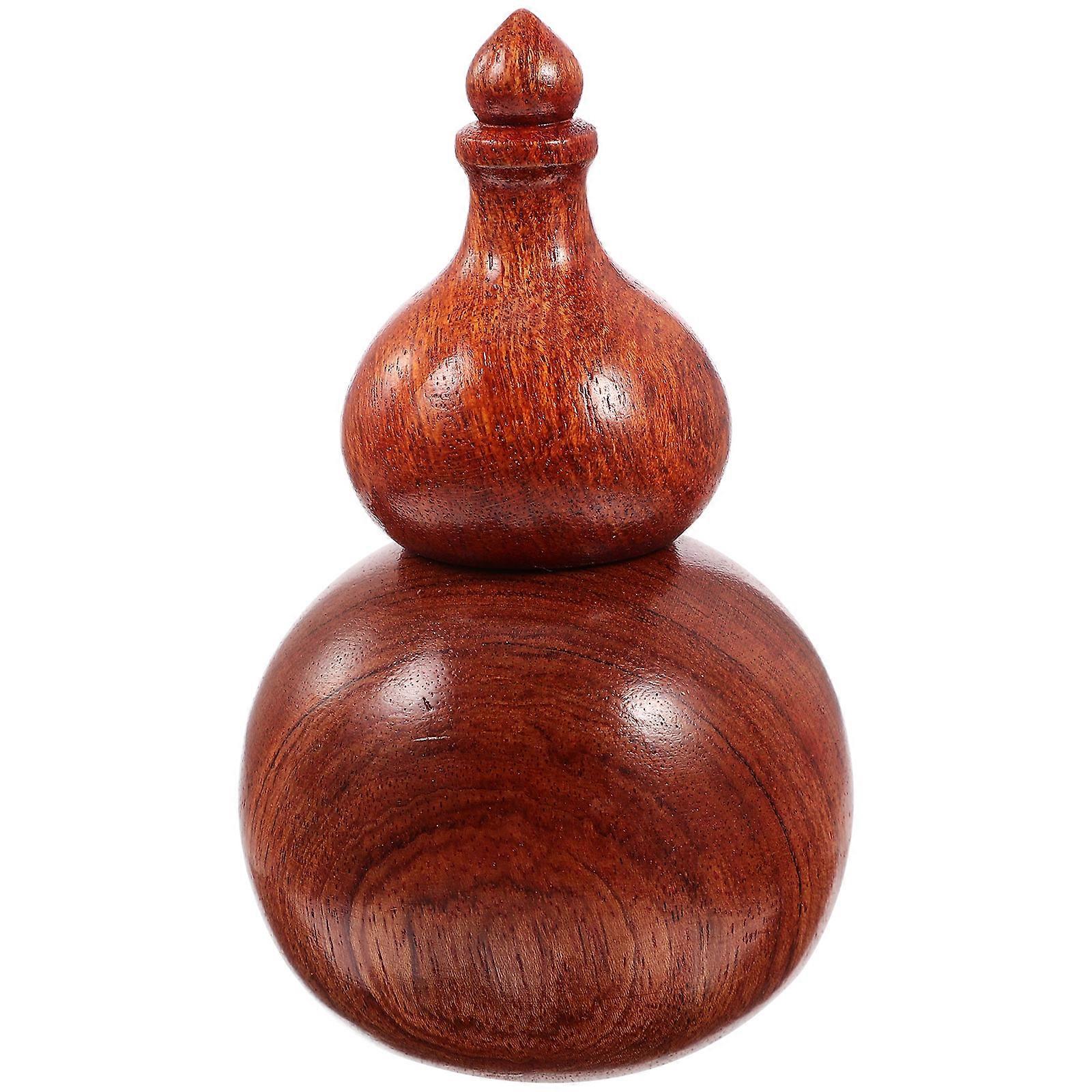 Toothpick Case Toothpick Storage Container Home Accessory Gourd Shape Rosewood Storage 1Set