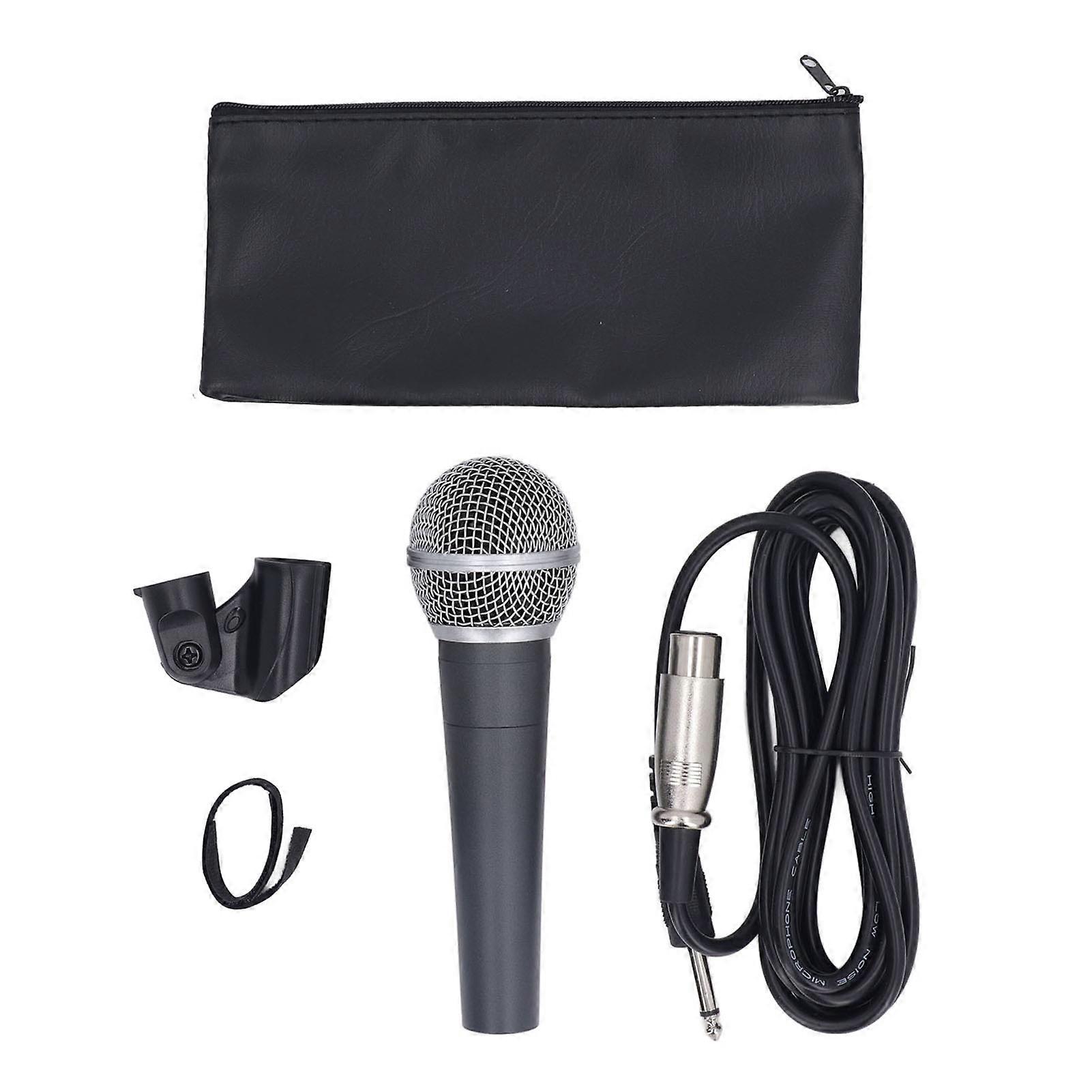 Professional Wired Dynamic Microphone - Cardioid Pickup for Stage, Karaoke, Amplifiers