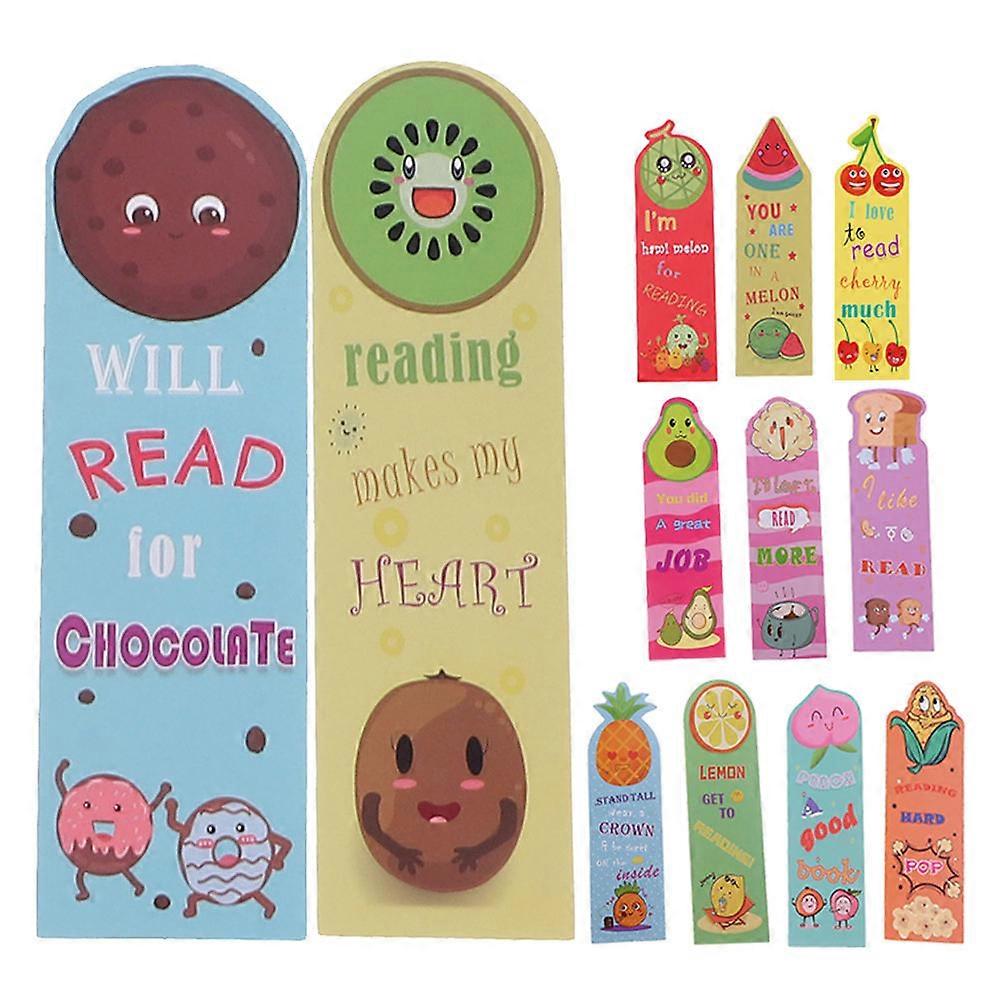 Reading Bookmarks Cute Fruits Pattern Book Marks For Students And Children 36Pcs