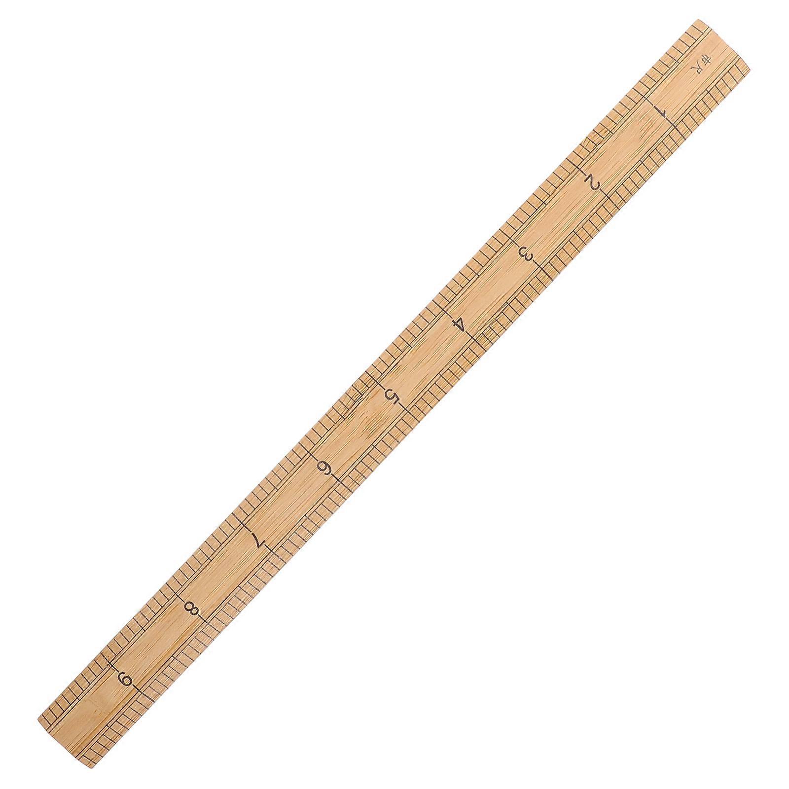 Dressmaking Ruler Bamboo Ruler For Experienced Sewers Accurate Cutting Precision Dual-Sided Scale 1Pack