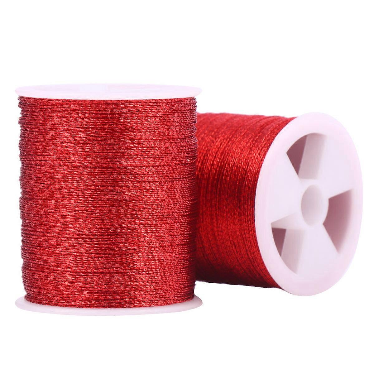 Colored Embroidery Threads Diy Projects Cross Stitch Children Red 4 Rolls