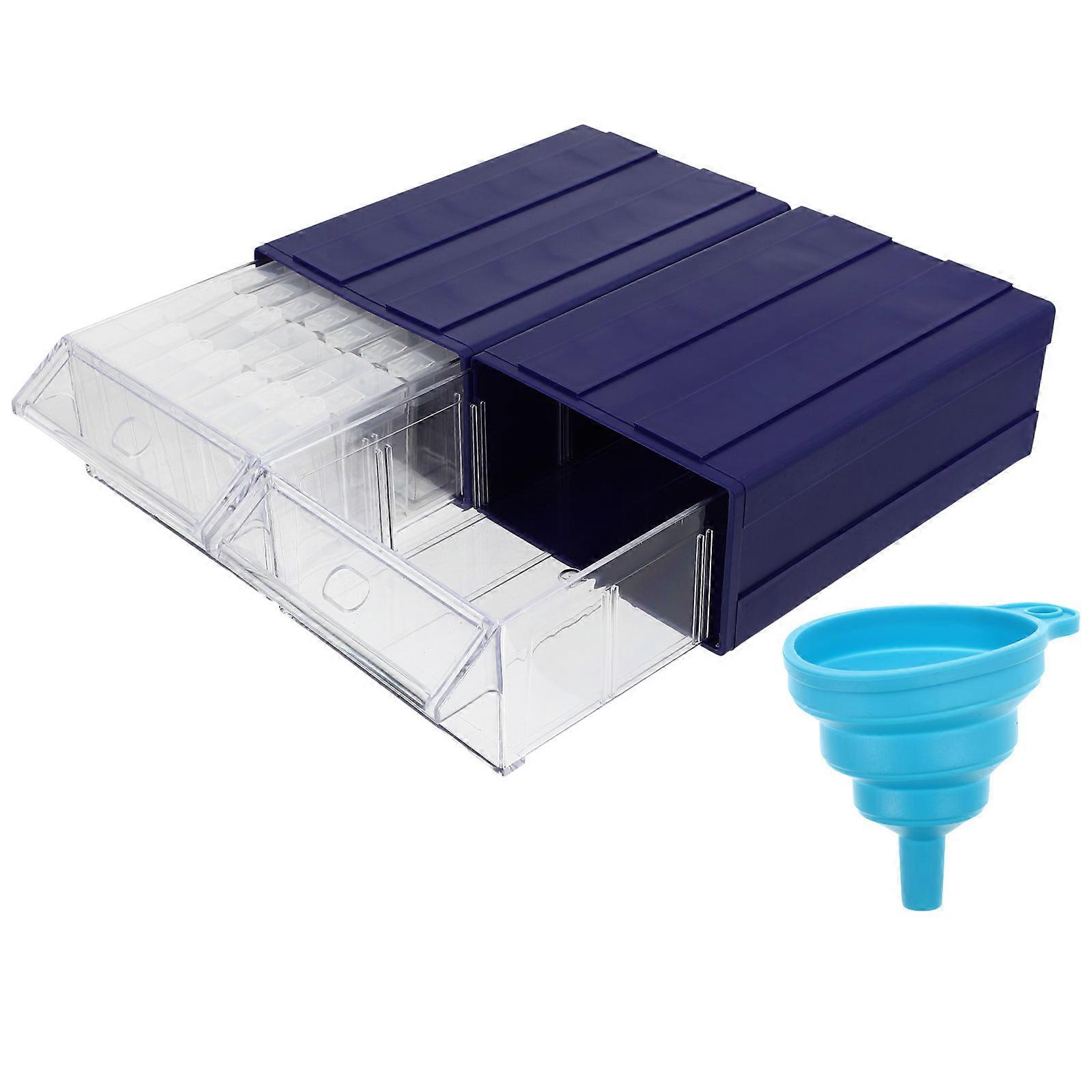 Blue Diamond Storage Box for Jewelry and Crafts Made of Durable PP Material Lightweight Portable