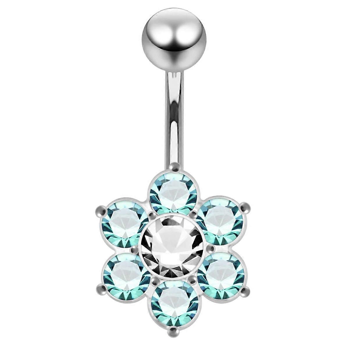 Jewelled Flower Navel Belly Ring