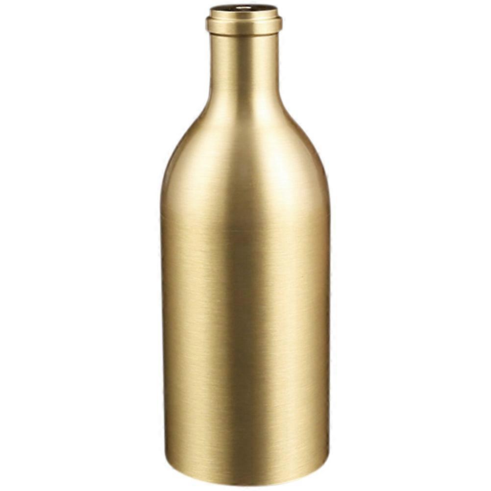 Unique Toothpick Holder Decorative Toothpick Box Brass Toothpick Container With Bottle .60X4.40X4.40CM Golden 1Pcs