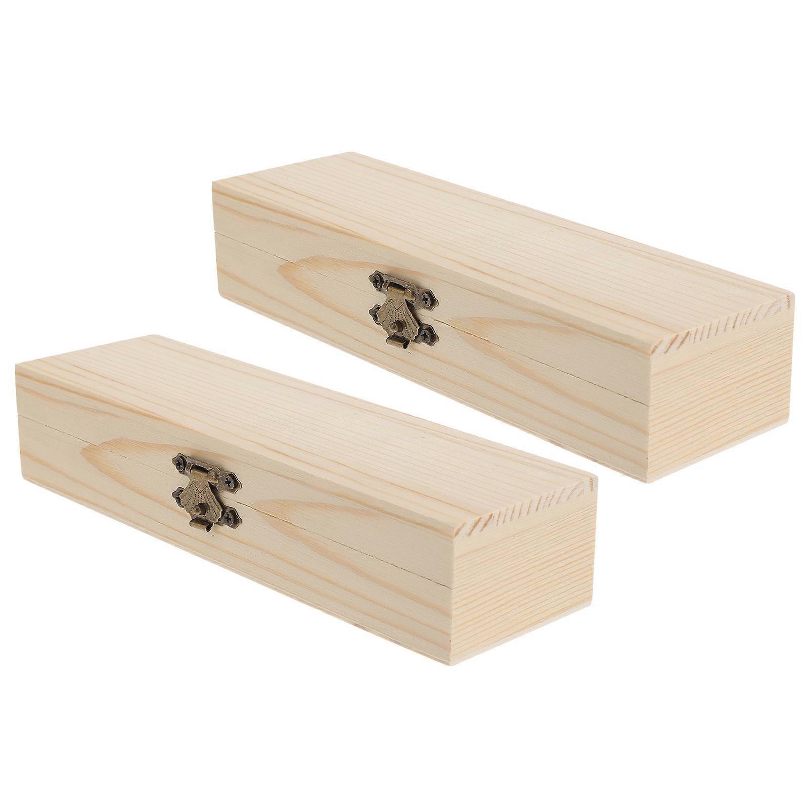 Solid Color Wooden Pencil Case Creative DIY Graffiti Design, Multi Functional Storage Box for School Supplies and Daily Essentials