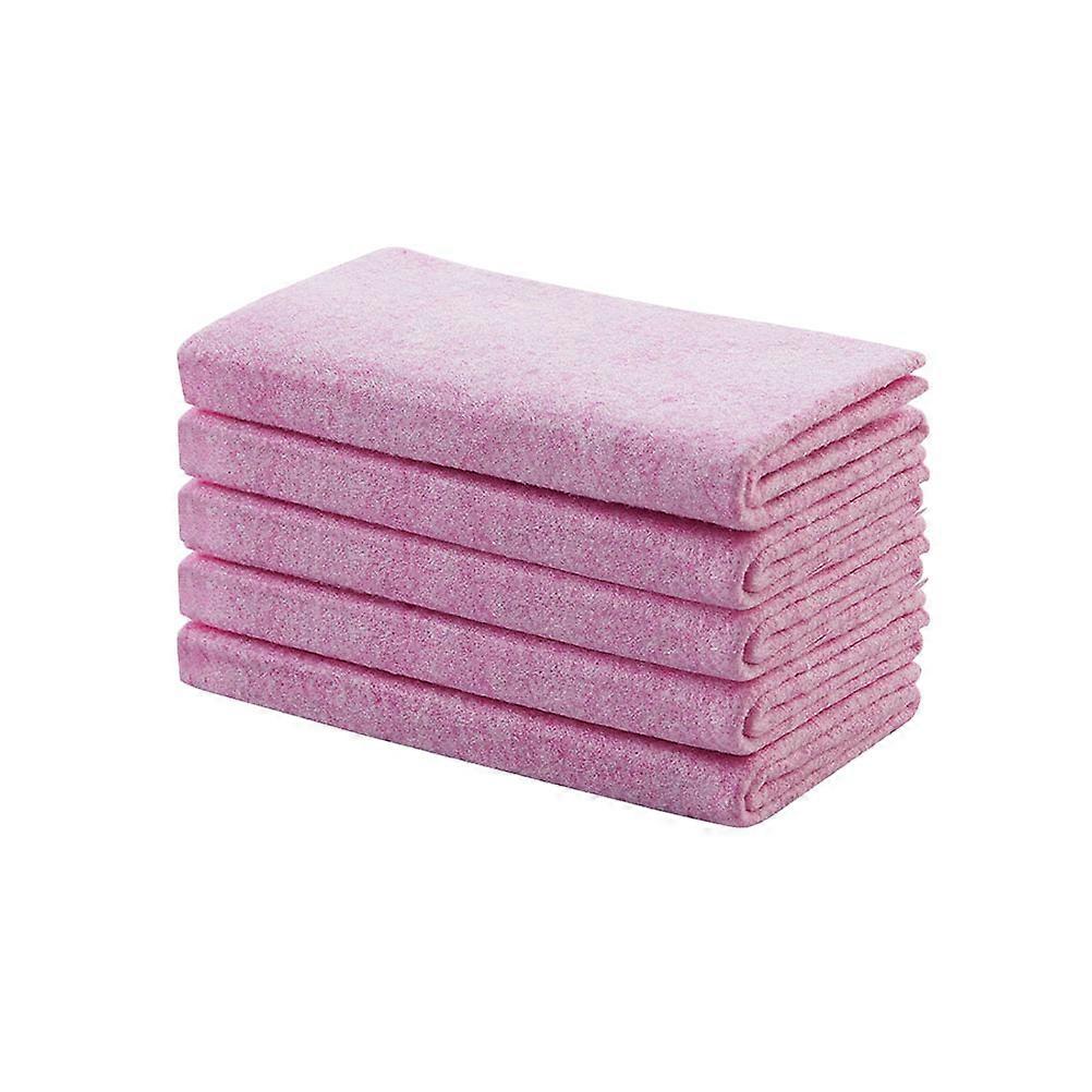 Quick Drying Dish Cloths Scouring Kitchen Rectangular Fiber 5Pcs