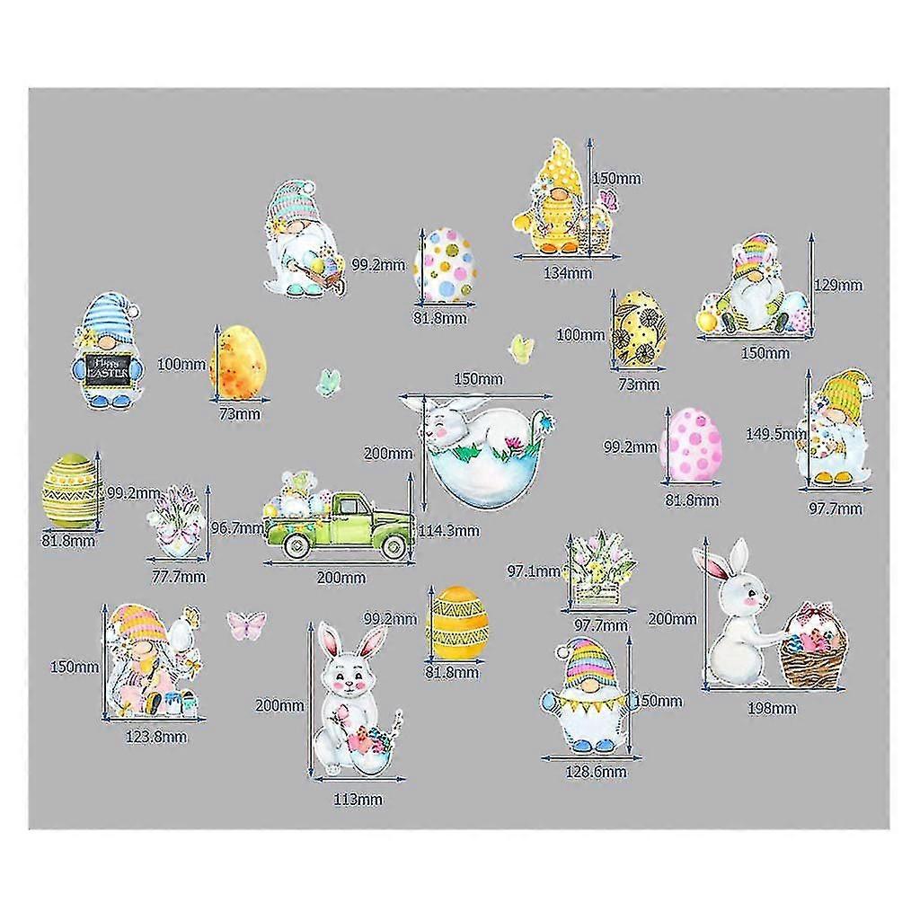 1 Set Easter Bunny Reflective Magnet Car Decor Rabbit Easter Eggs Dwarf Sticker