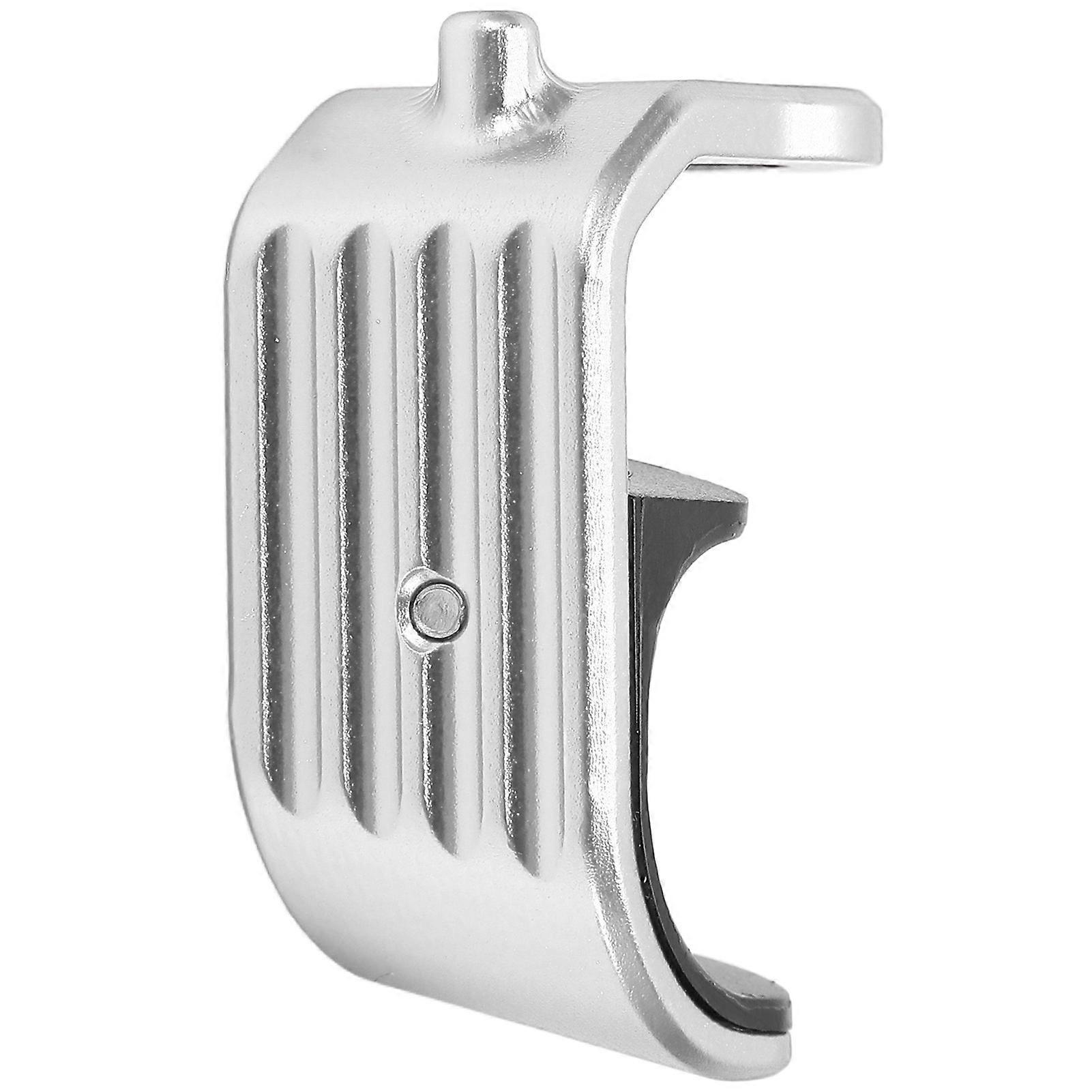 Bicycle E Shaped Buckle Aluminum Alloy Plastic Polished Lightweight Design Bicycle Hook E Buckle for BromptonSilver
