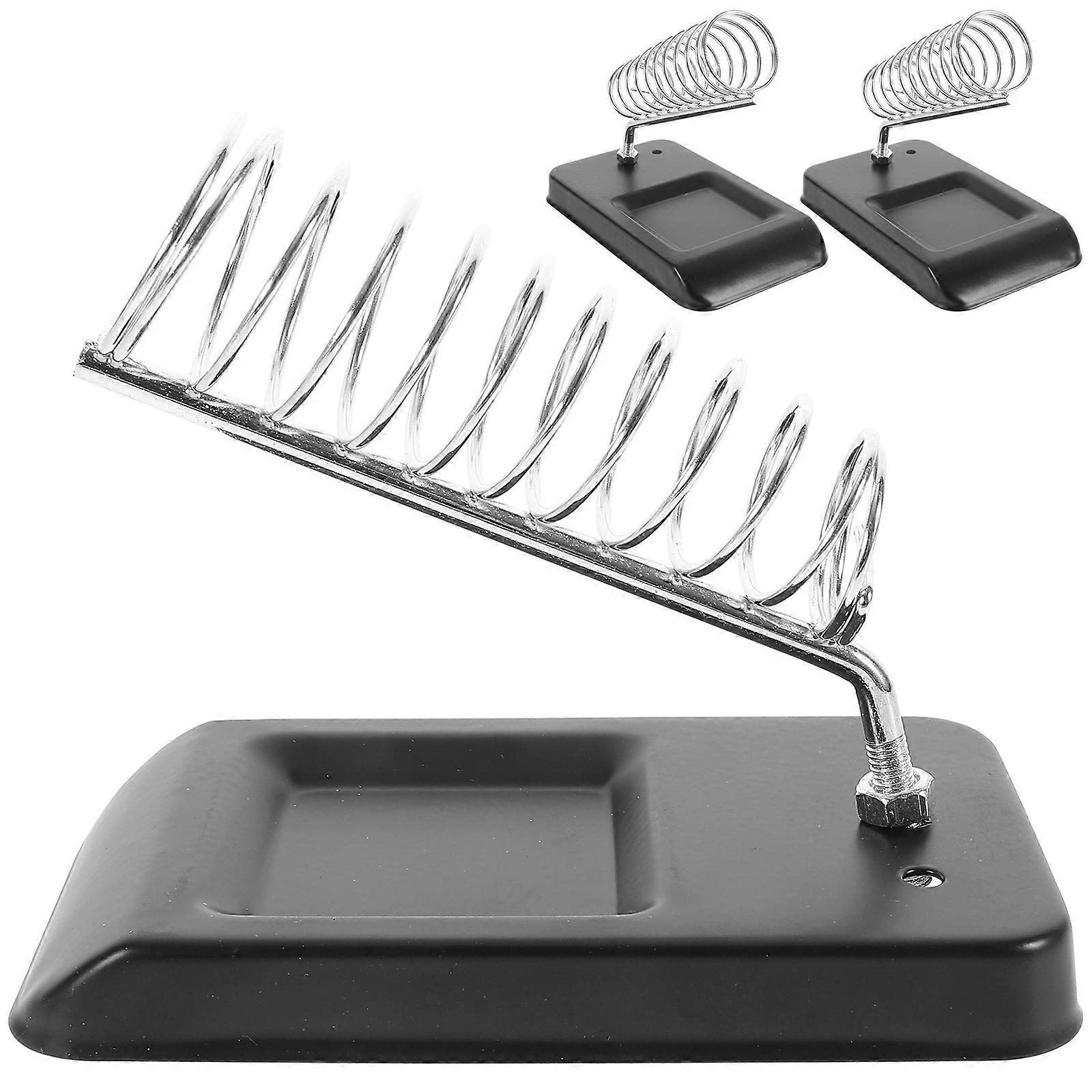 Solder Station Soldering Iron Stand Alloy and Metal Stand High Reliability Electricians 4.3X2.6X3.9in 3Pcs