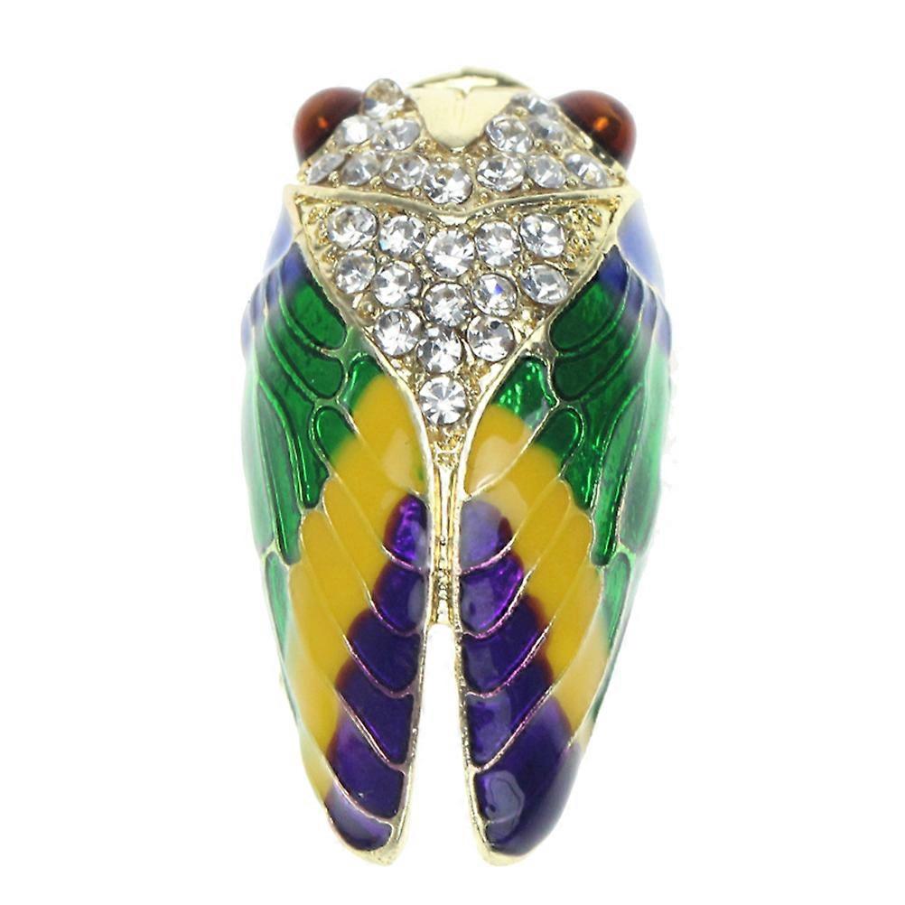 Brooch Attractive Cicada Brooch Jewelry Accessory Elegant Appearance Assorted Color 3.4x1.8cm Ceremonies 1Pack