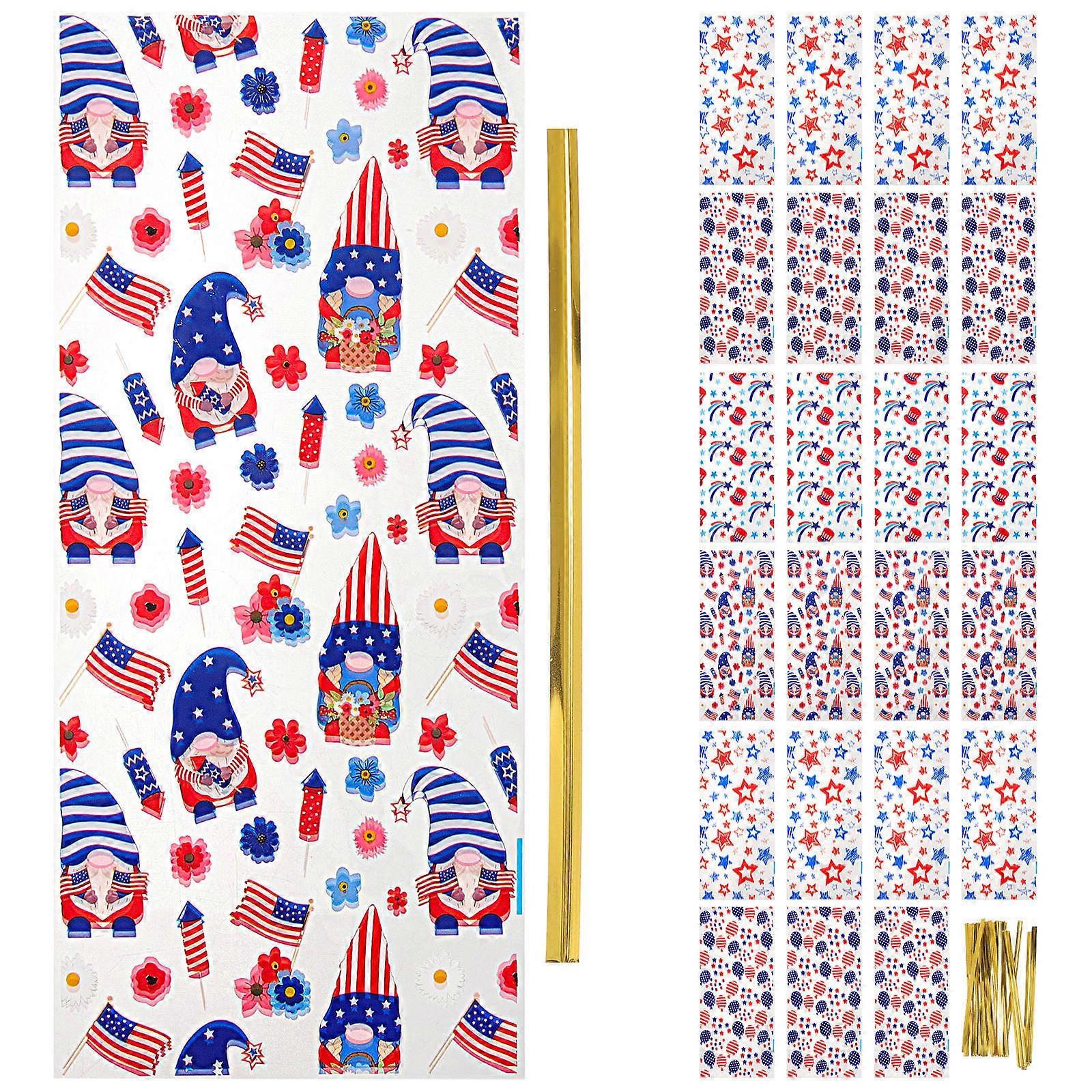 Candy Bags Party Independence Day Bag Kids Rectangular Toys Storage 100Pcs