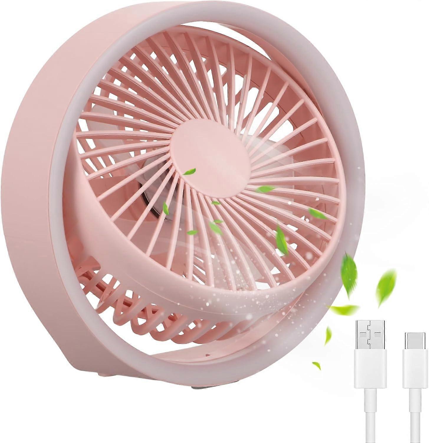 1 mini USB desk fan, portable silent