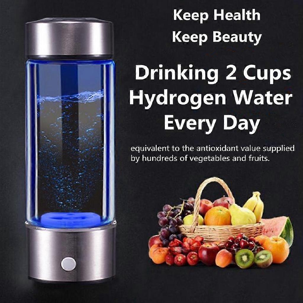 5W Rechargeable Hydrogens Rich Water Bottle Cup Generator Water Maker 450ML Portable Pure H2 Hydrogens-rich Water Bottle