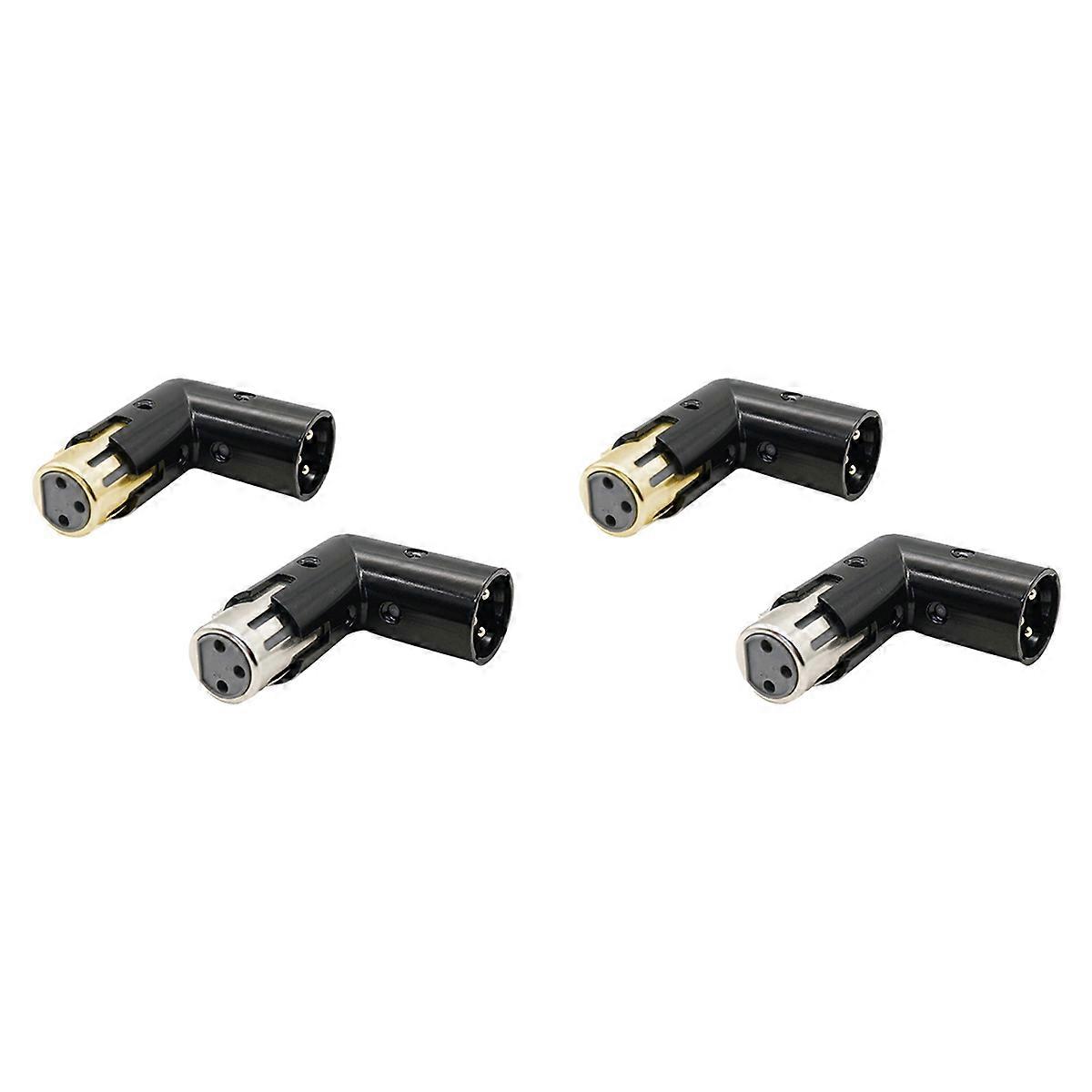 Audio Adapter Plug 3Pin XLR Angle Adapter Adjustable Male to Female