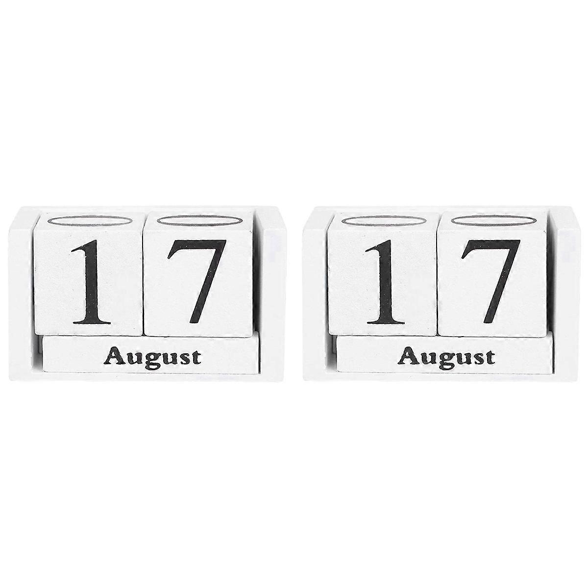  Calendar Shabby Chic Blocks Desktop Calendar White