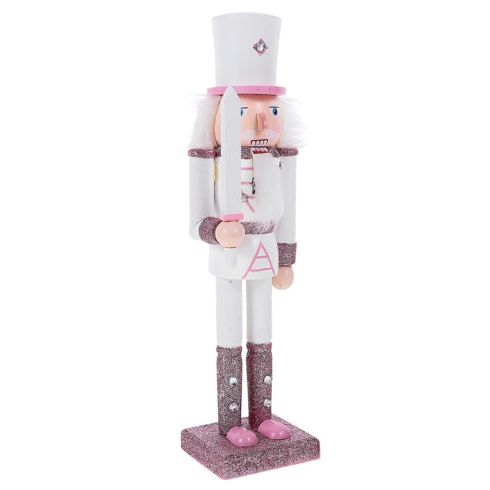Nutcracker Ornaments Adorable Wood Nutcracker Soldier Model Christmas Home Table Display 30CM Soldier Shape 1Piece