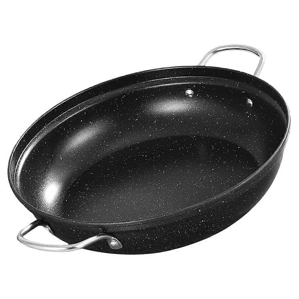 Stainless Steel Wok Flat Bottom Cookware For Family Use Ramen Cooking 28Cm 1Pack