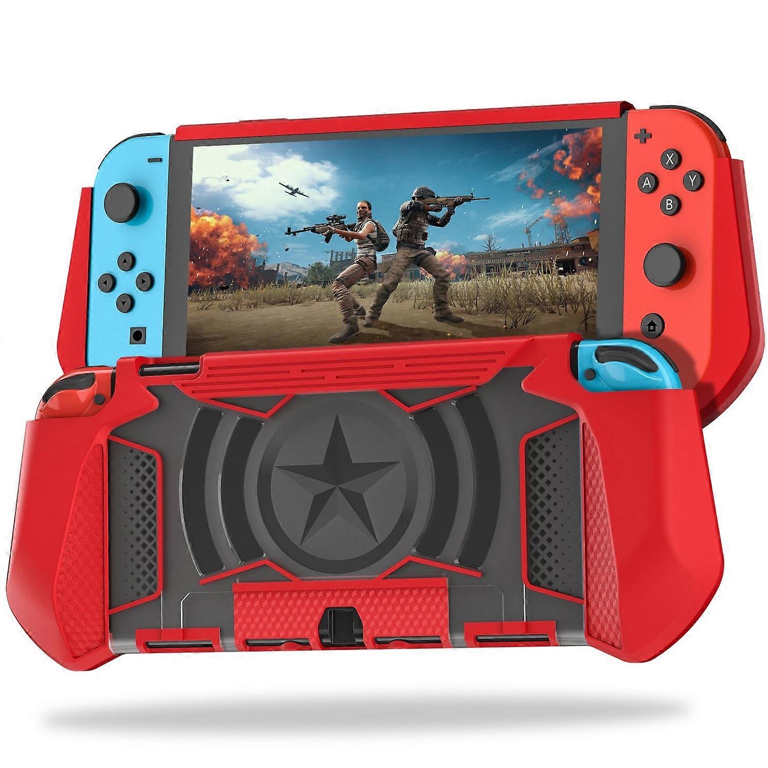 For Nintendo Switch OLED 2021 Bi-color Anti-fall Protective Cover Console Controller Shockproof Case