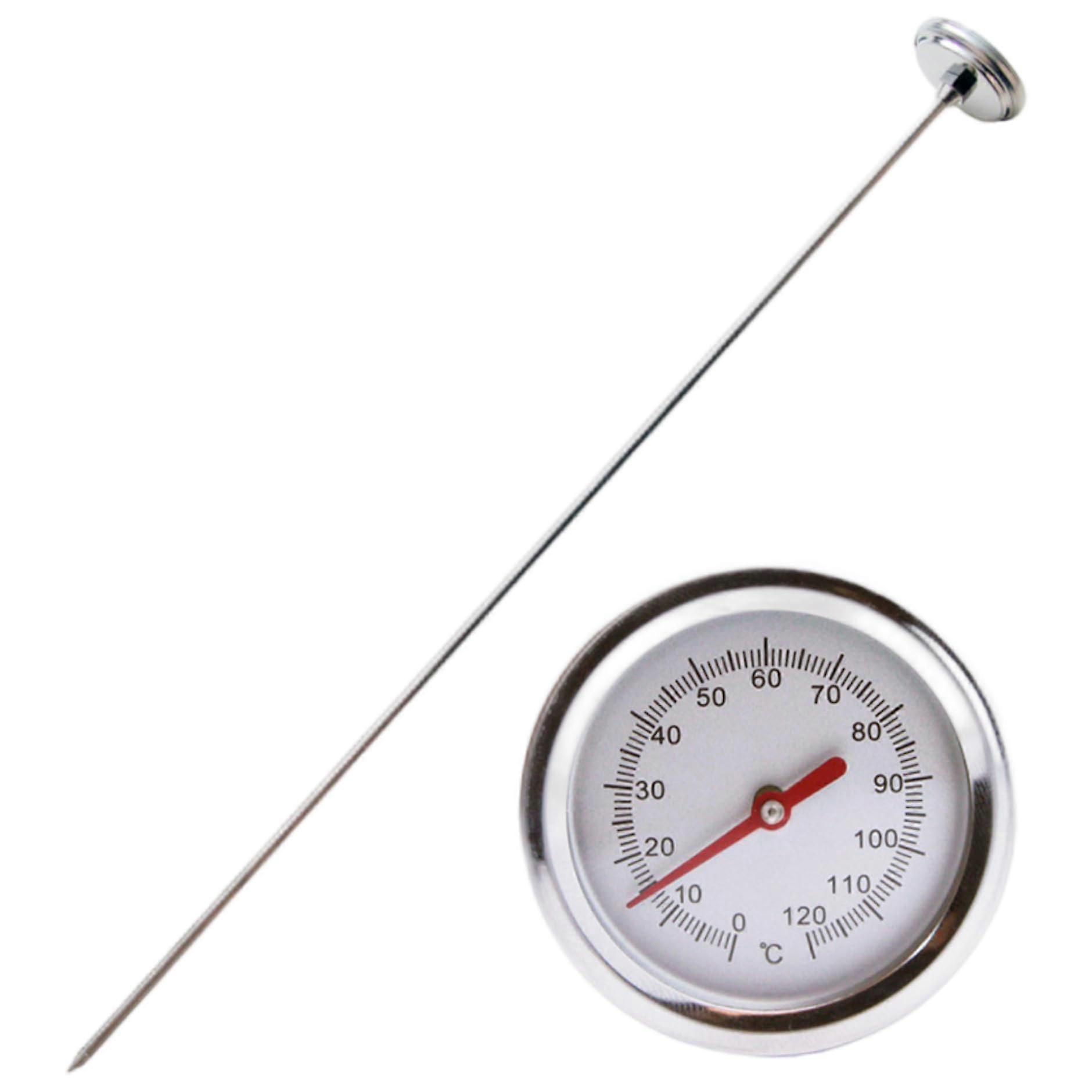 Meat thermometer, compost thermometer, portable large 2inch dial stainless steel stem with 20inch for ground, compost, garden.